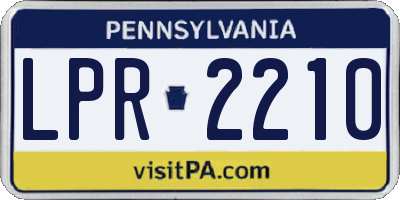 PA license plate LPR2210