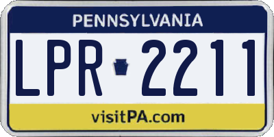 PA license plate LPR2211