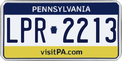 PA license plate LPR2213