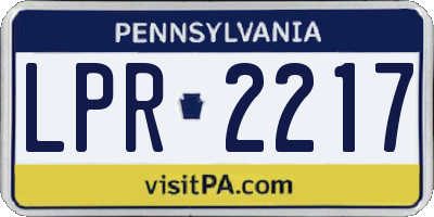 PA license plate LPR2217