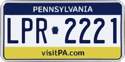 PA license plate LPR2221
