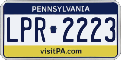 PA license plate LPR2223