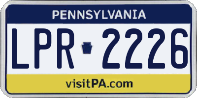 PA license plate LPR2226