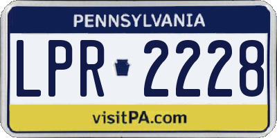 PA license plate LPR2228
