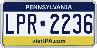 PA license plate LPR2236