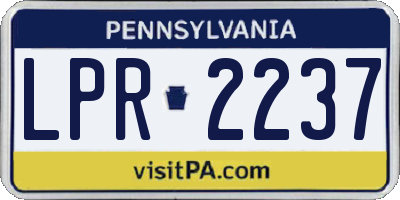 PA license plate LPR2237
