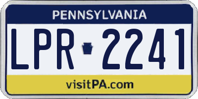 PA license plate LPR2241