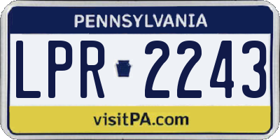 PA license plate LPR2243