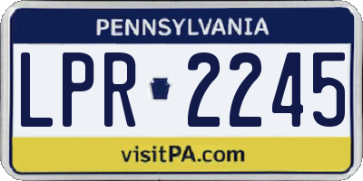 PA license plate LPR2245