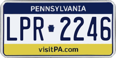 PA license plate LPR2246