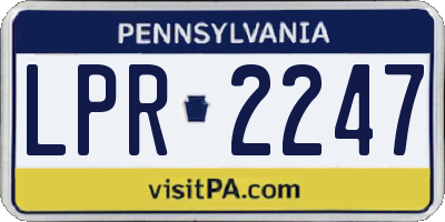 PA license plate LPR2247