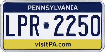 PA license plate LPR2250