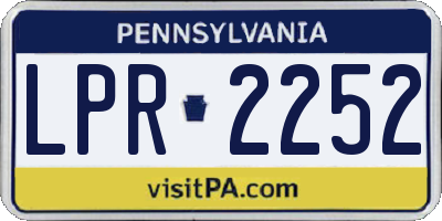 PA license plate LPR2252