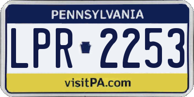 PA license plate LPR2253