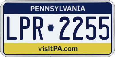 PA license plate LPR2255