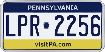 PA license plate LPR2256