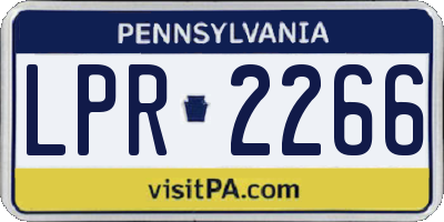 PA license plate LPR2266