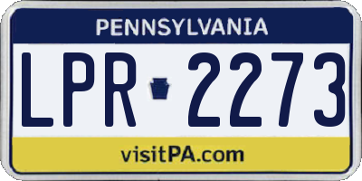 PA license plate LPR2273