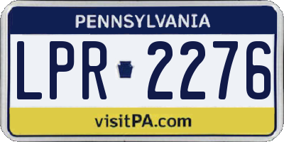 PA license plate LPR2276