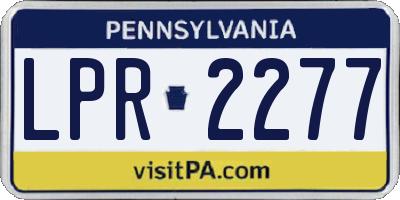 PA license plate LPR2277