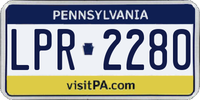 PA license plate LPR2280