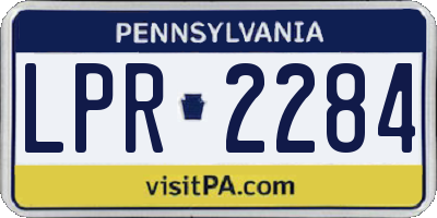 PA license plate LPR2284