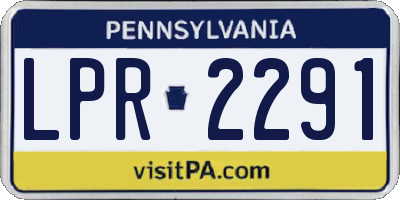 PA license plate LPR2291