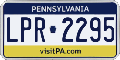 PA license plate LPR2295