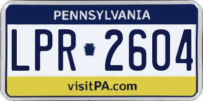 PA license plate LPR2604