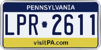 PA license plate LPR2611