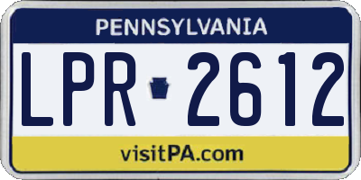 PA license plate LPR2612