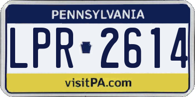 PA license plate LPR2614