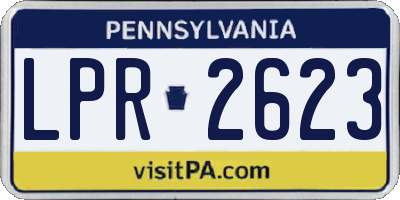 PA license plate LPR2623