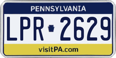 PA license plate LPR2629