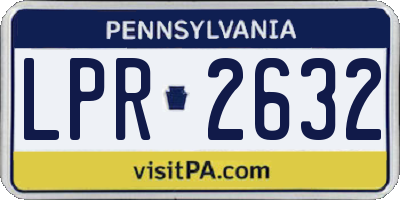 PA license plate LPR2632