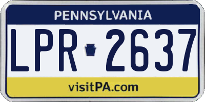 PA license plate LPR2637