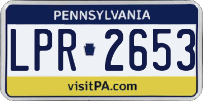 PA license plate LPR2653