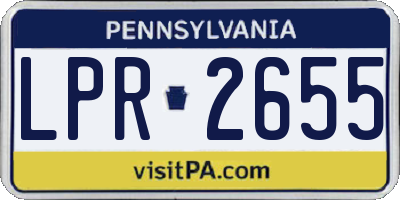 PA license plate LPR2655