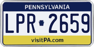 PA license plate LPR2659