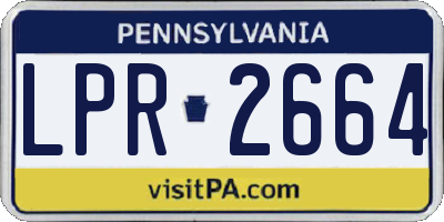 PA license plate LPR2664
