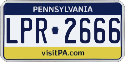 PA license plate LPR2666
