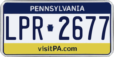 PA license plate LPR2677