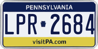 PA license plate LPR2684