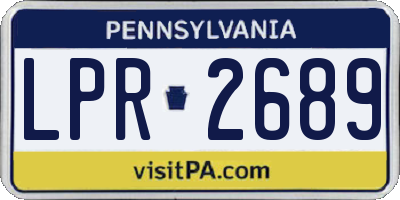 PA license plate LPR2689