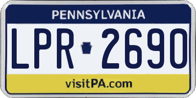 PA license plate LPR2690