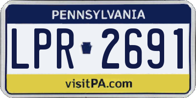 PA license plate LPR2691