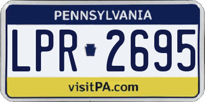 PA license plate LPR2695