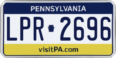 PA license plate LPR2696