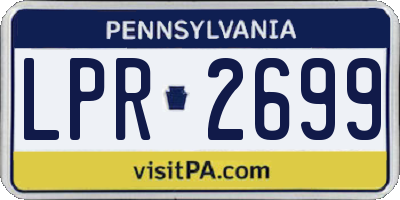 PA license plate LPR2699
