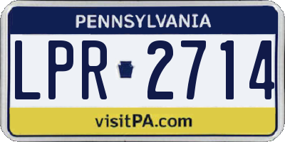 PA license plate LPR2714